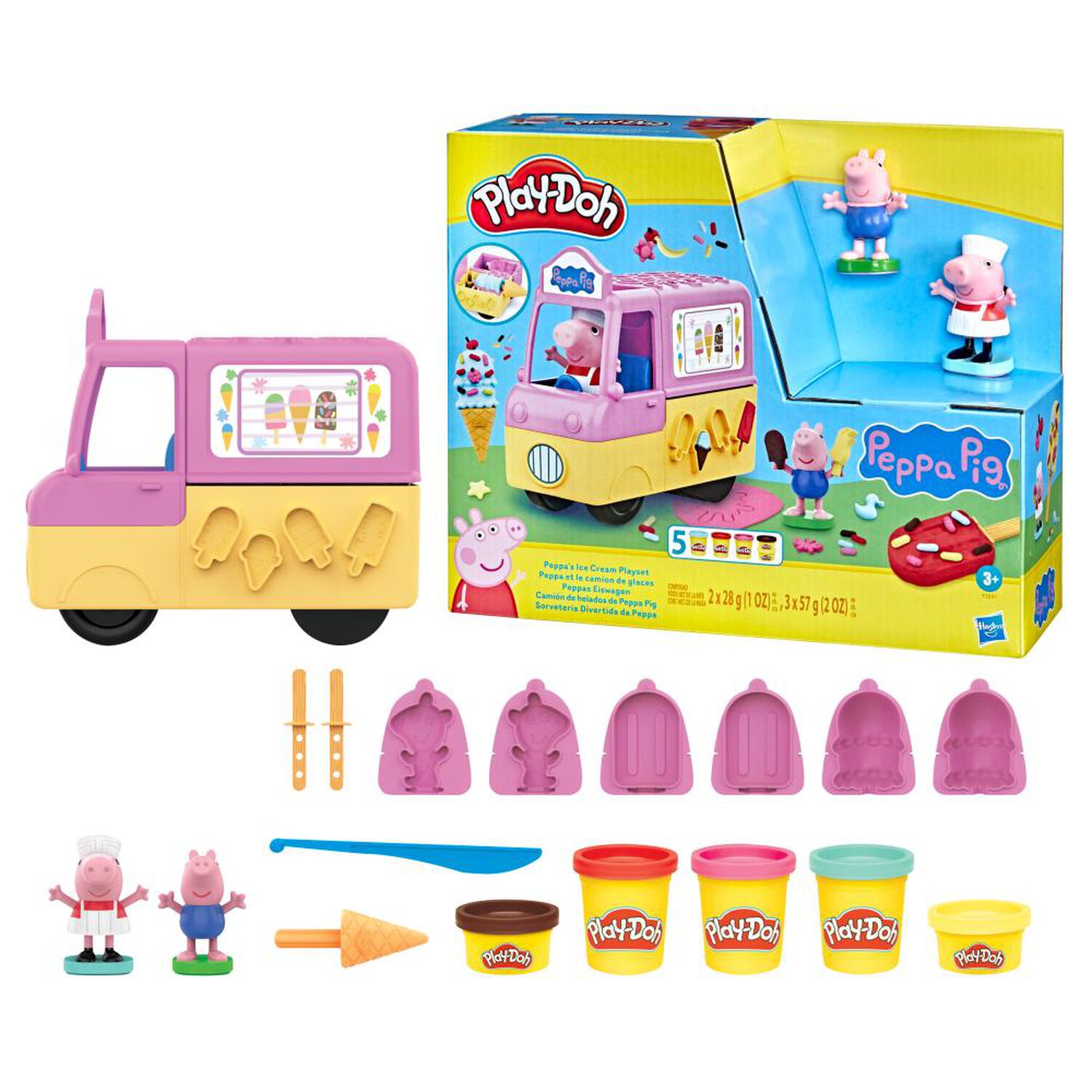 Set Masas Play Doh Peppa Pig Cami&oacute;n De Helados image number 2.0