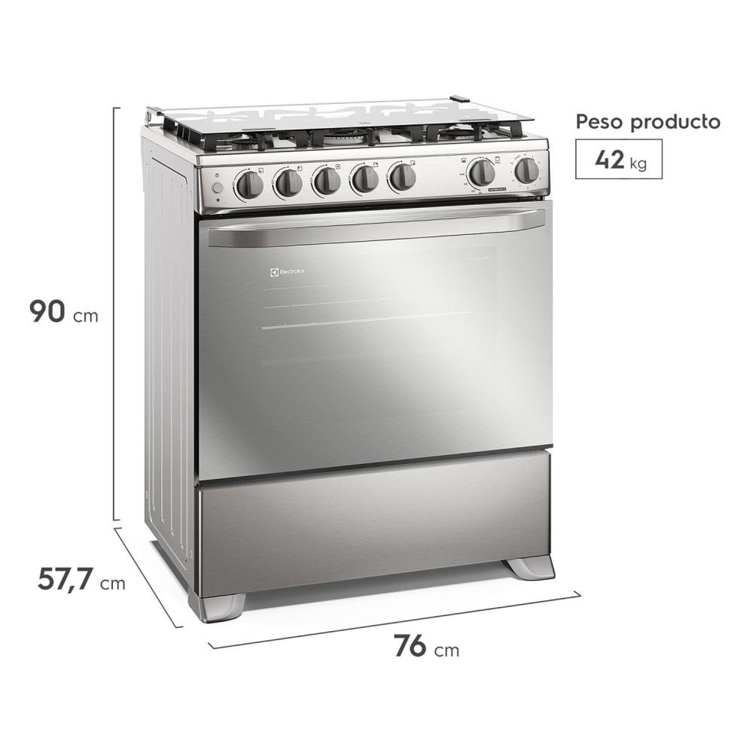 Cocina A Gas Electrolux Fe5sxc 5 Quemadores image number 2.0