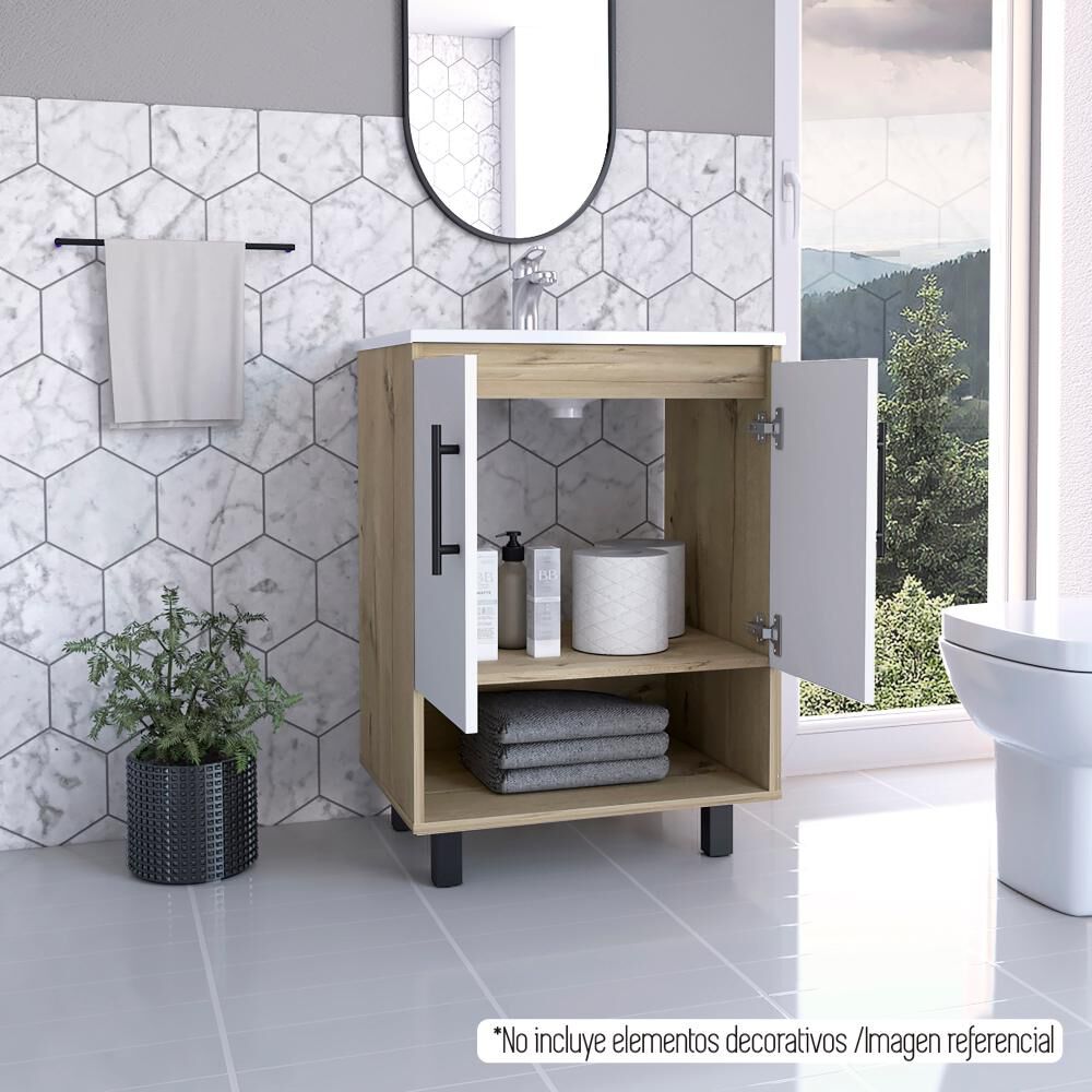 Mueble Lavamanos Tuhome Lavamanos Bath Bi Color / 2 Puertas image number 1.0