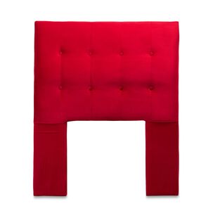Respaldo Sevilla Con Patas Felpa 1,5 Plazas Rojo