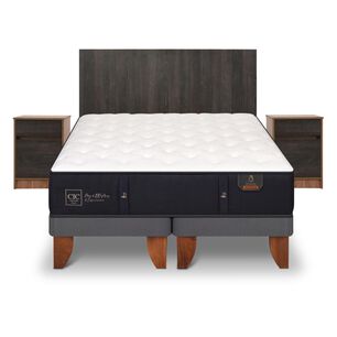 Cama Europea Cic Premium / King / Base Dividida + Set De Maderas