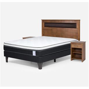 Cama Europea Rosen New Style 6 / 2 Plazas / Base Normal + Set De Maderas