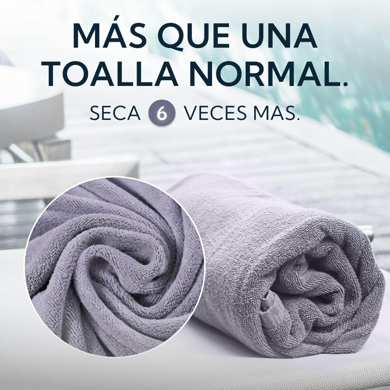 Pack 2 Toallas Microfibra Terry Gris image number 6.0
