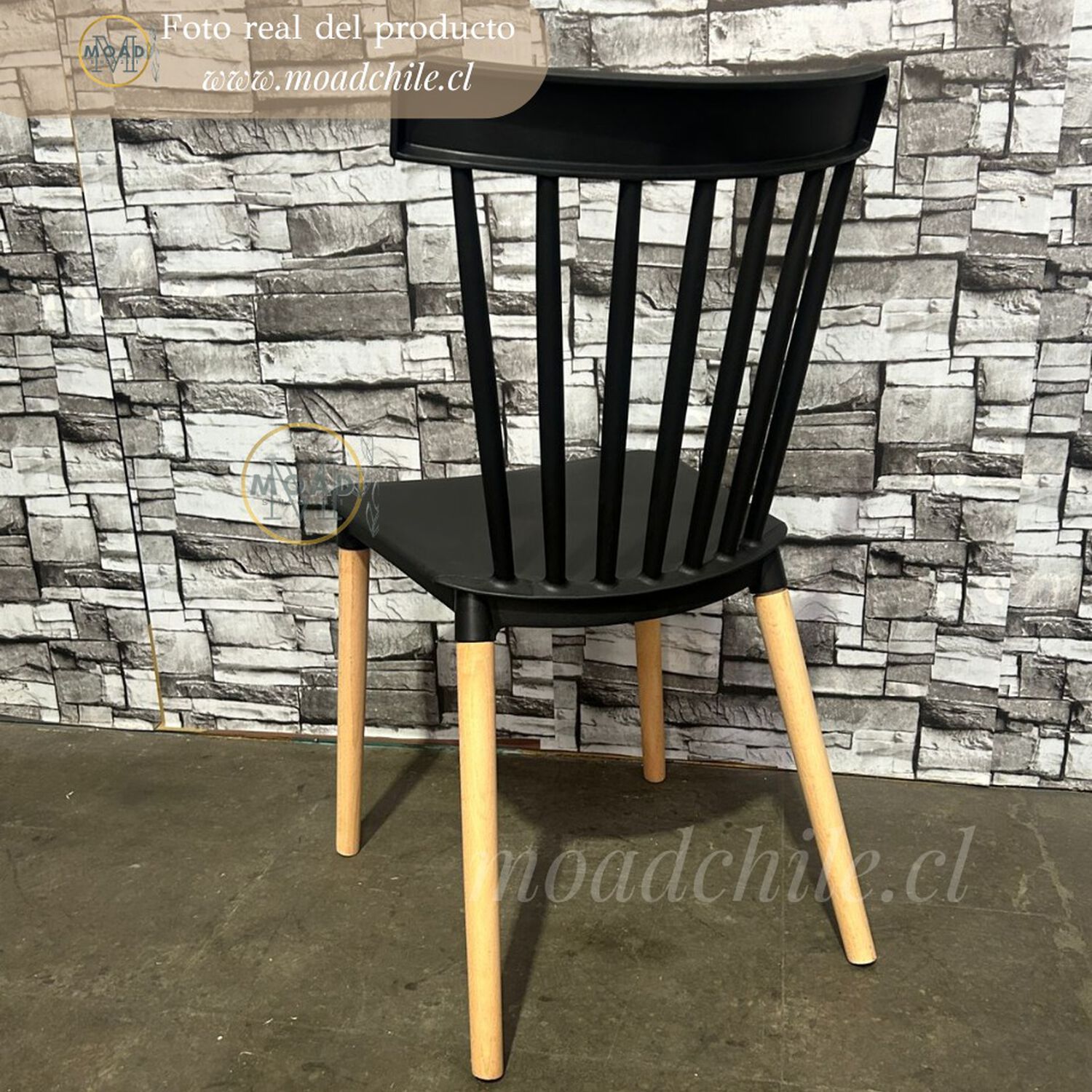 Silla Windsor De Polipropileno Con Base De Madera image number 2.0