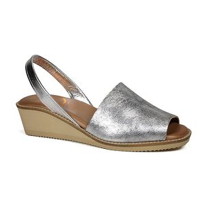 Sandalia Cuero Anika Plateado