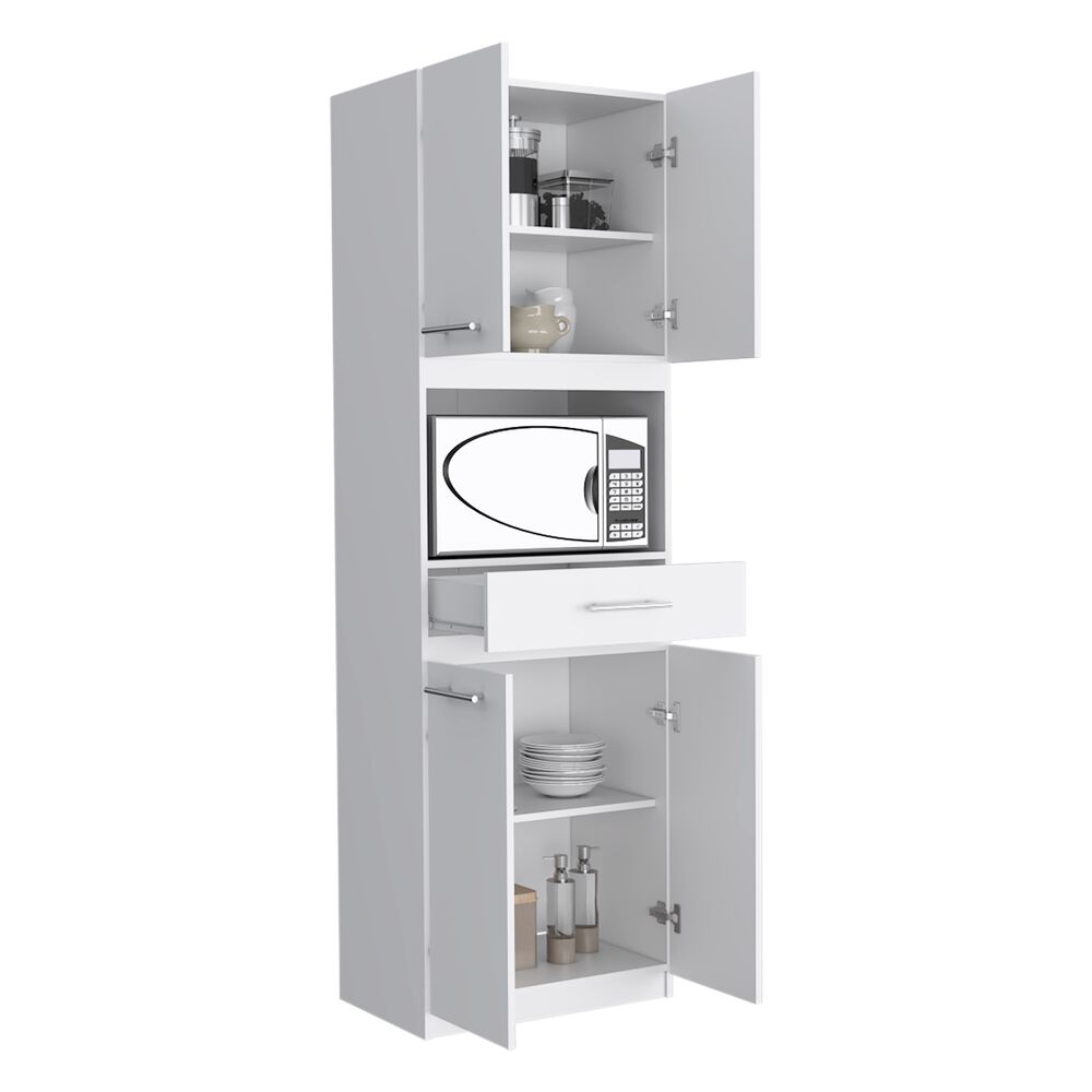 Mueble Microondas 4 Puertas 1 Cajon Fm-003b Blanco image number 1.0