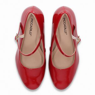 Zapato Mary Jane Mujer Rojo Evelin Piccadilly