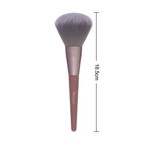 Brocha De Maquillaje Para Polvos Y Rubor De Cerdas Seminaturales