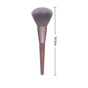 Brocha De Maquillaje Para Polvos Y Rubor De Cerdas Seminaturales