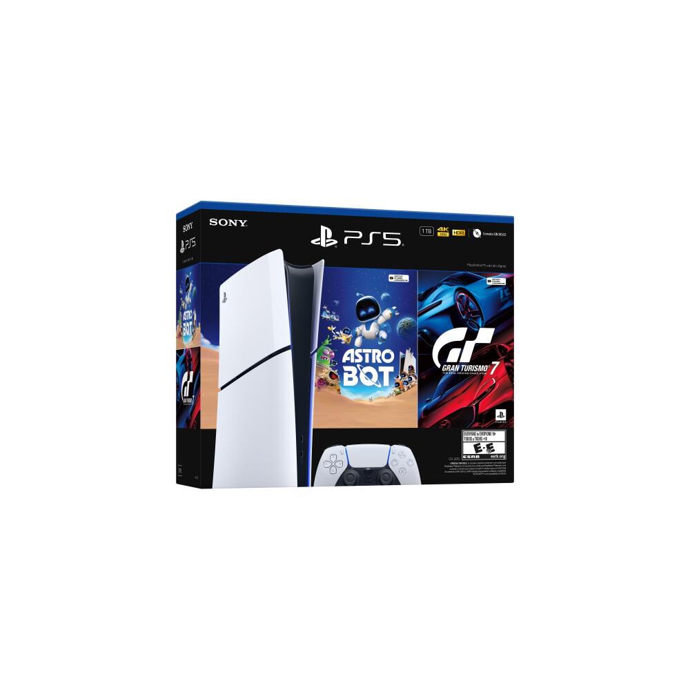 Consola PS5 Edición Digital 1 TB + Juego Astro Bot + Juego Gran
