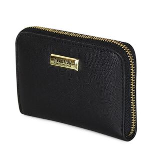 Billetera Mujer Trifold Negra Kenneth Cole