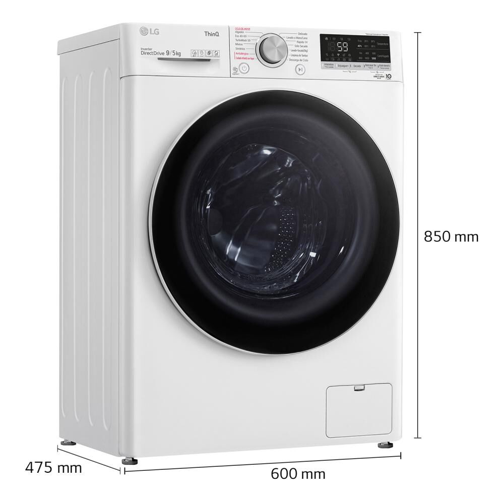 Lavadora Secadora LG WD9WVC4S6 / 9 Kg / 5 Kg image number 6.0