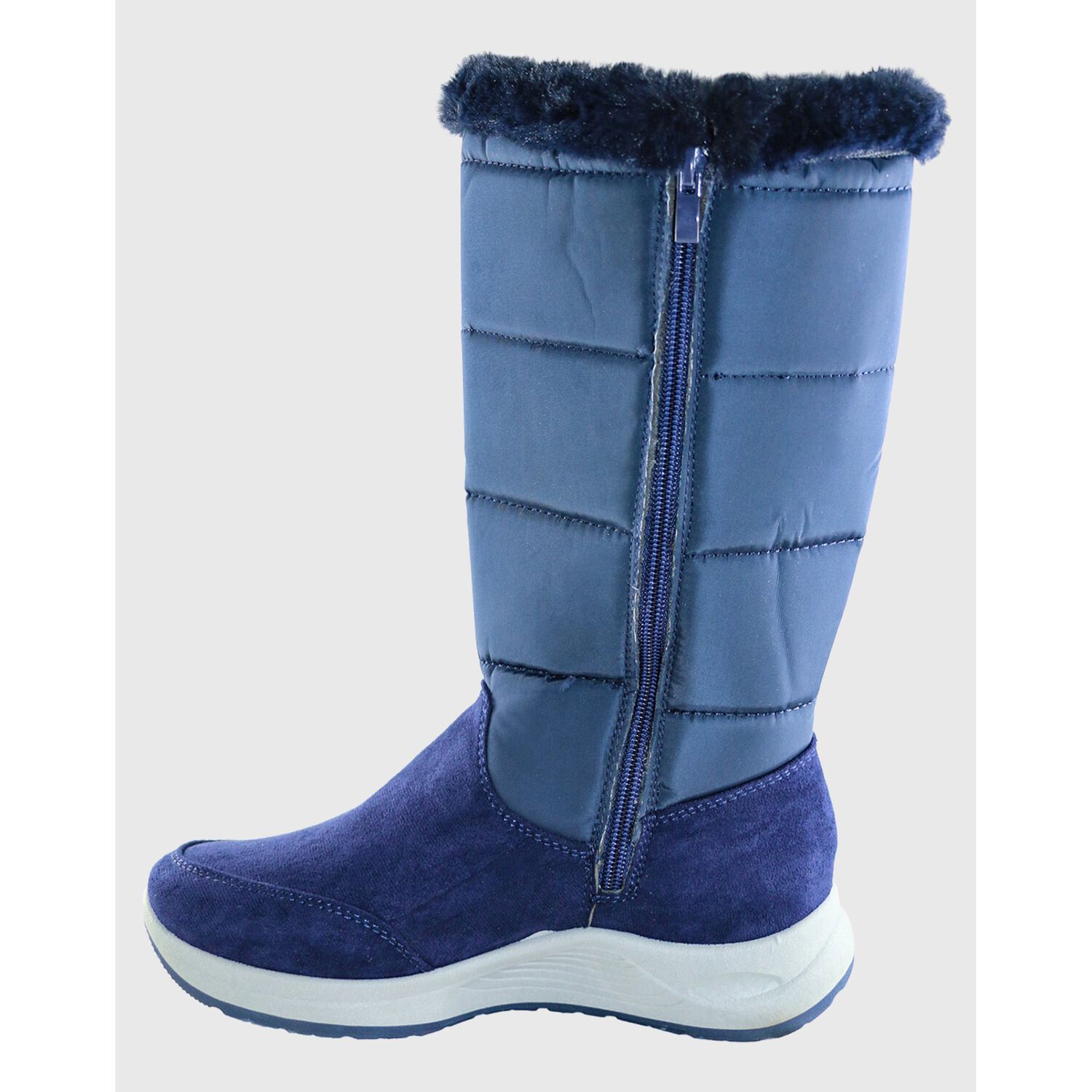 Bota Media Pierna Parka Azul Danicolle image number 2.0