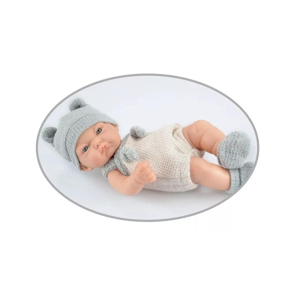 Juguete Mu&ntilde;eca Realista 30cm Silicona Vestido Azul Infantil image number 0.0