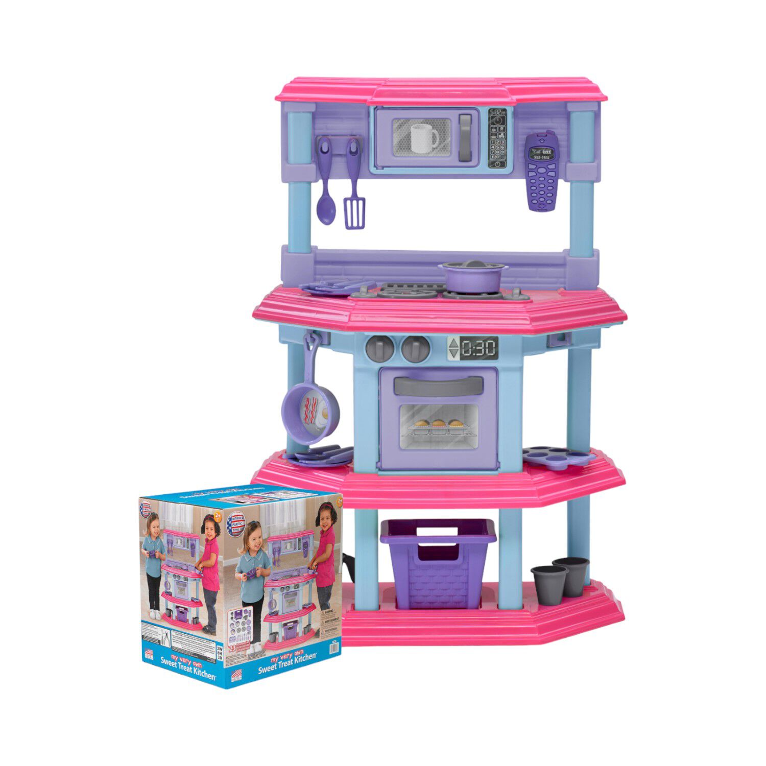 Cocina Juguete Plastica Rosada + Accesorios 51x22x75cm image number 0.0