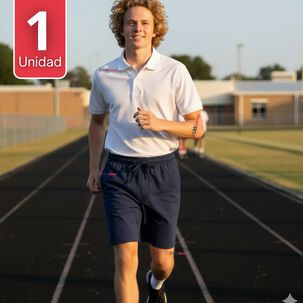 Pantal&oacute;n Corto Short Juvenil Algod&oacute;n Deportivo Escolar Azul Marino