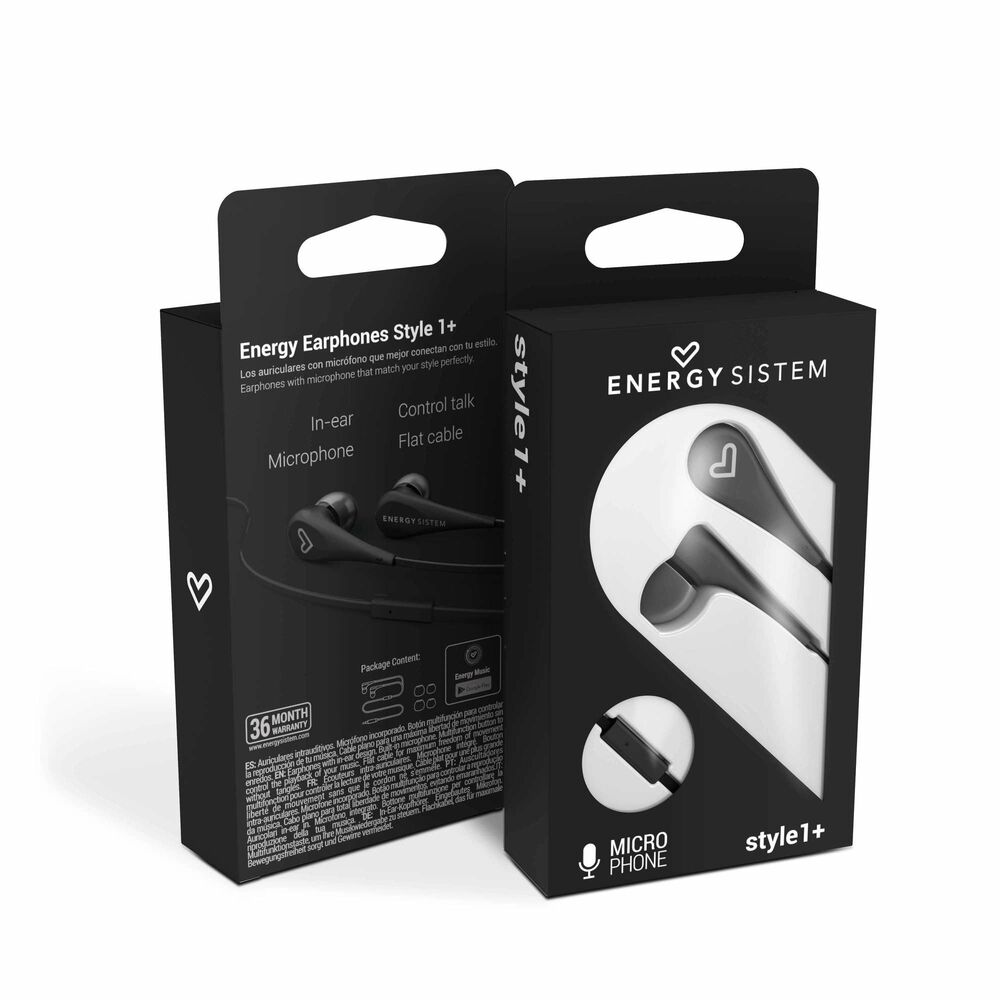Audifonos Energy Sistem Earphones Style 1+ Black Con Mic image number 5.0