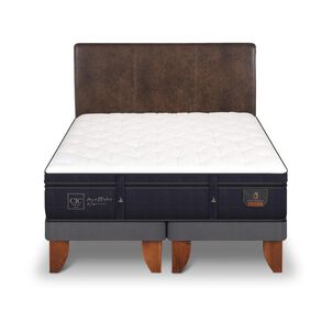 Cama Europea Cic Super Premium / 2 Plazas / Base Dividida + Respaldo