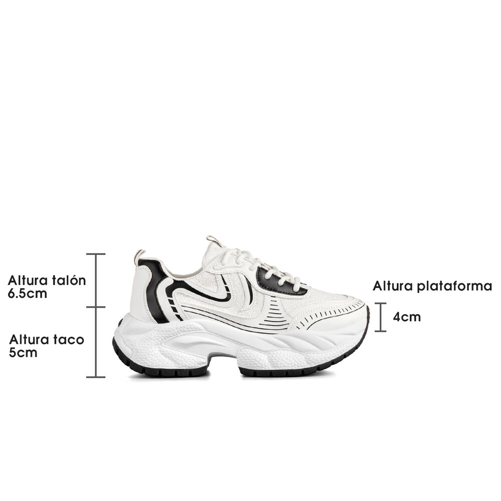 Zapatilla Deportiva Mujer Comfort Glitter Weide Tfa208 image number 4.0
