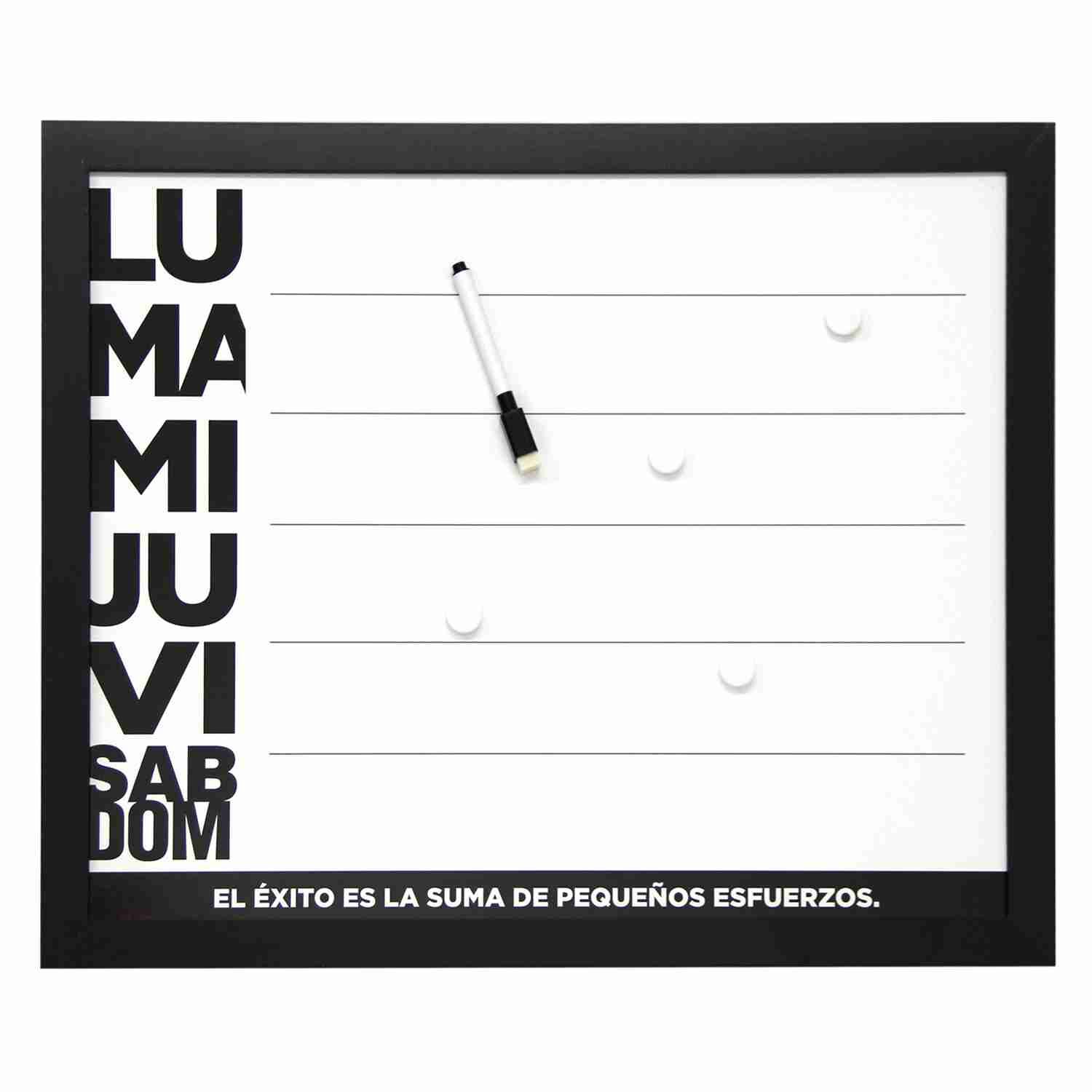 Pizarra Pl&aacute;stica Negro 40x50 Work Negro Vgo image number 0.0