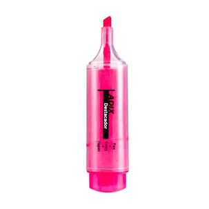 Destacador Biselado Transparente Rosado - Adix