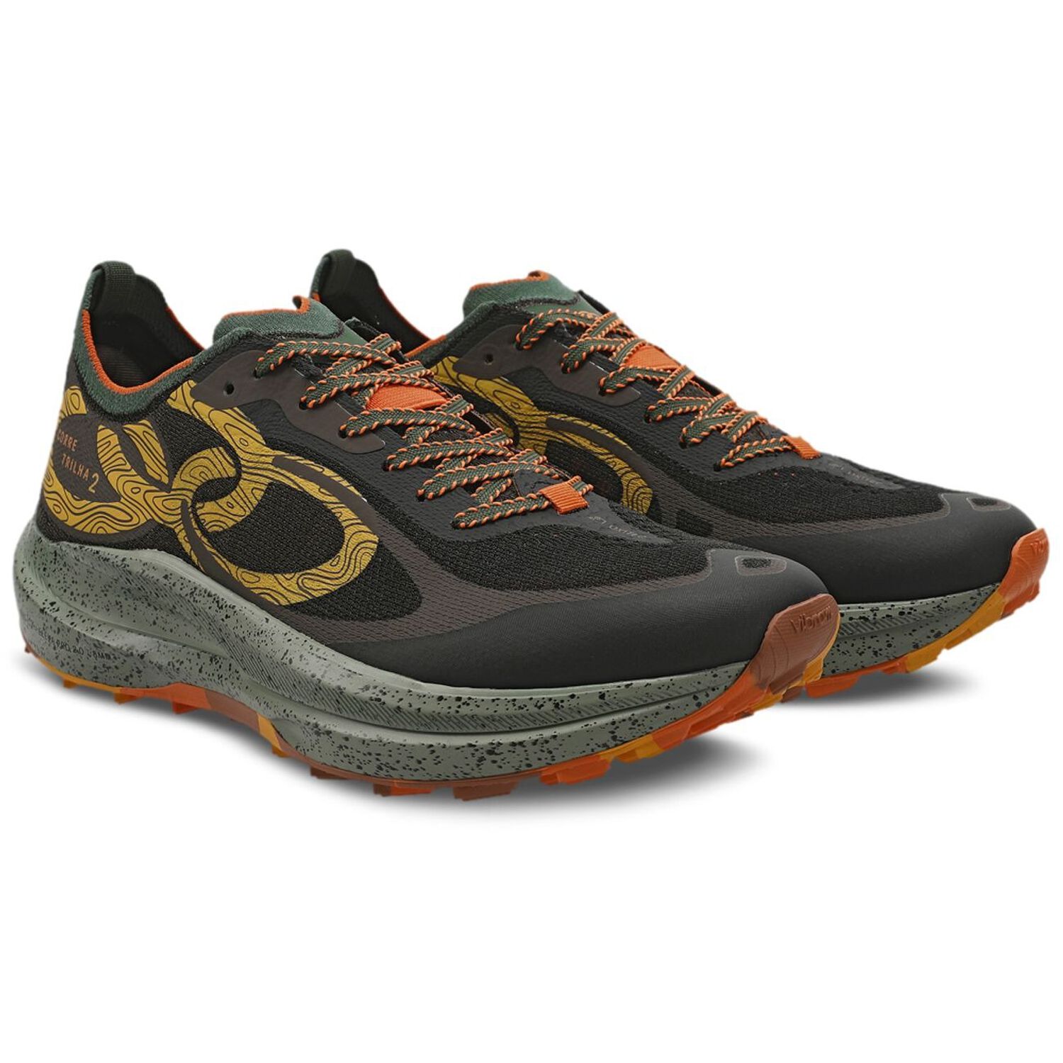 Zapatilla Trail Running Mujer Corre Trilha Caf&eacute;/militar image number 1.0