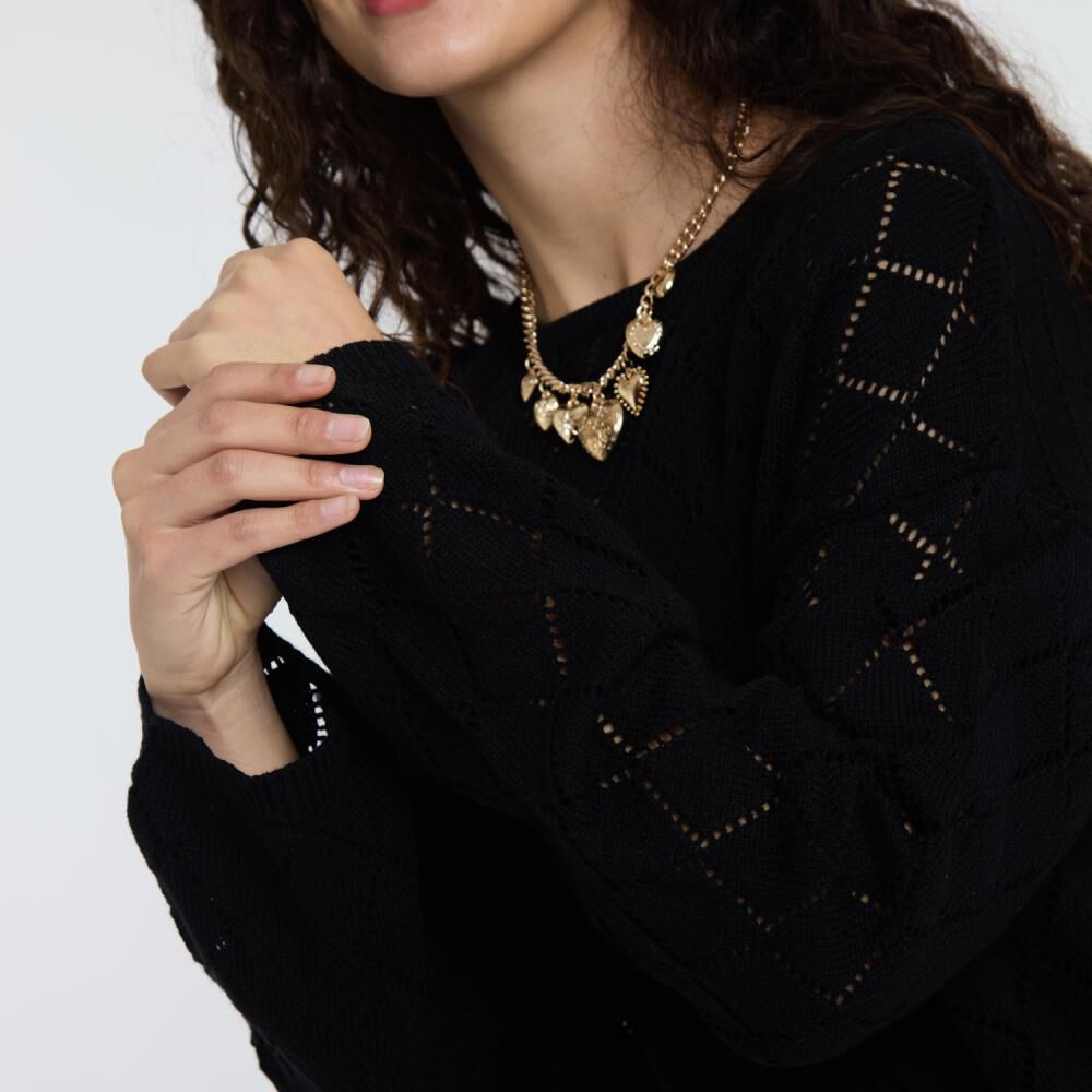 Sweater Crop Manga Larga Cuello Redondo Mujer Freedom image number 4.0
