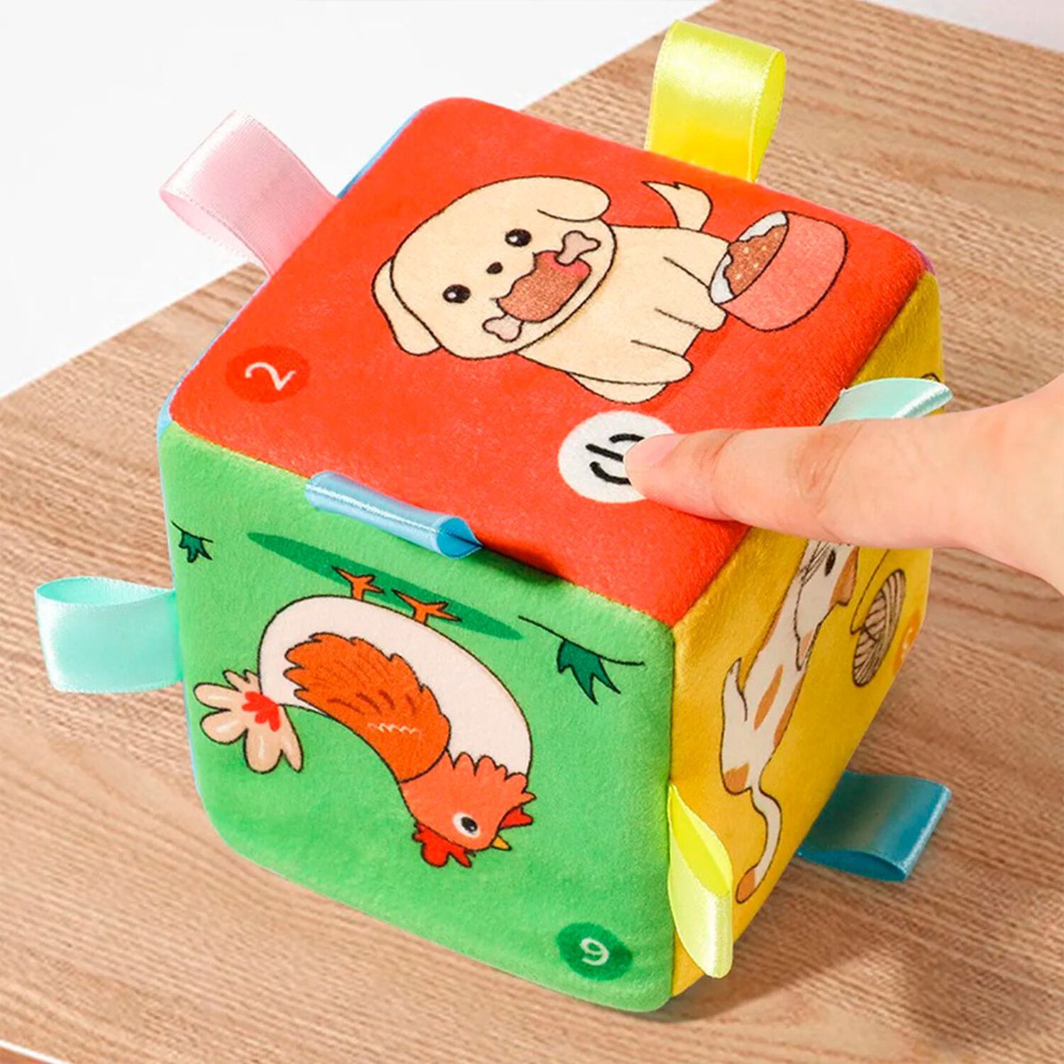 Cubo De Felpa Musical Para Beb&eacute;s Con Dise&ntilde;o De Animales image number 5.0