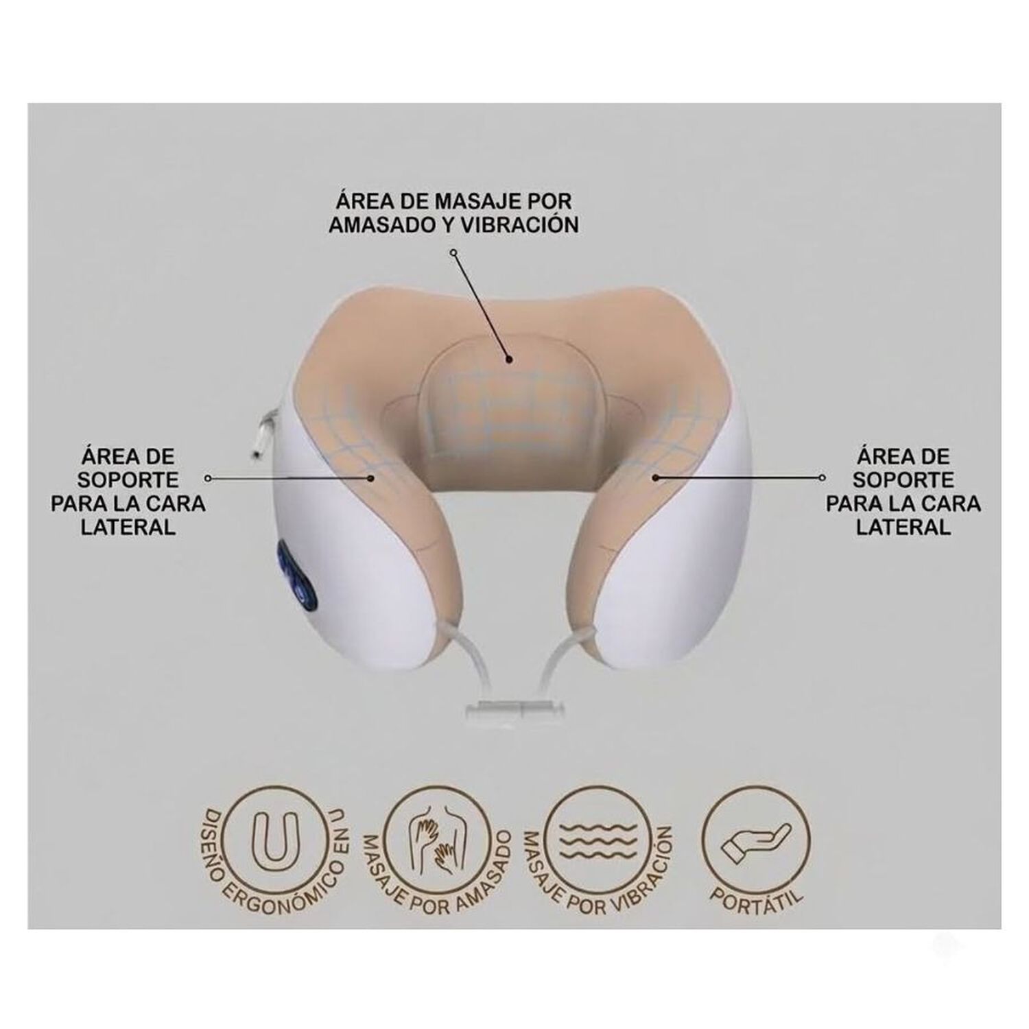 Almohada Masajeadora Cuello Cervical Electrica Inal&aacute;mbrica image number 4.0