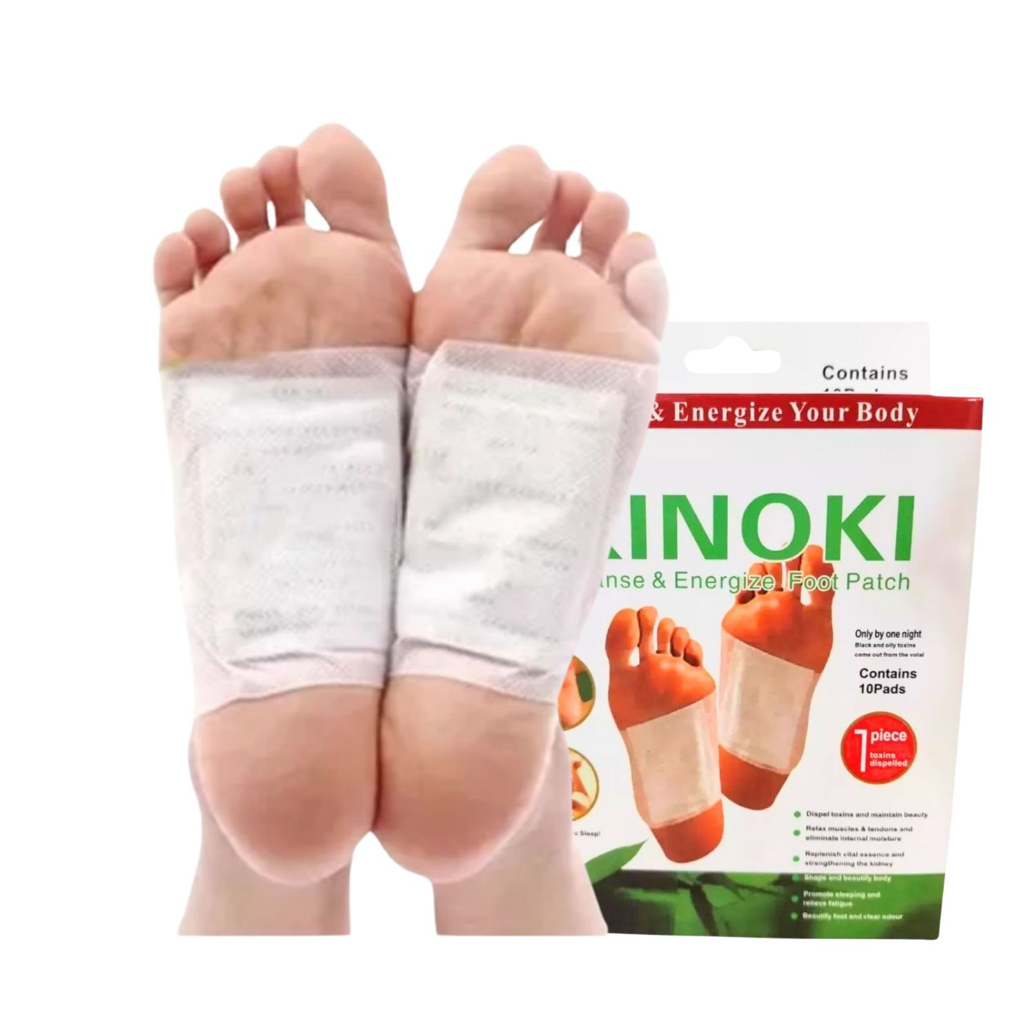 Pack 10 Piezas Kinoki Parche Olor Pies Relajaci&oacute;n 10cm image number 0.0