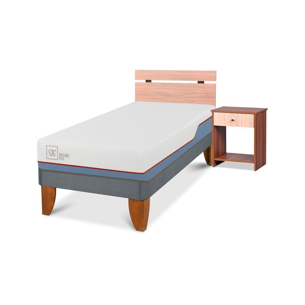 Cama Europea Cic Excellence Plus / 1 Plaza / Base Normal + Set De Maderas image number 1.0