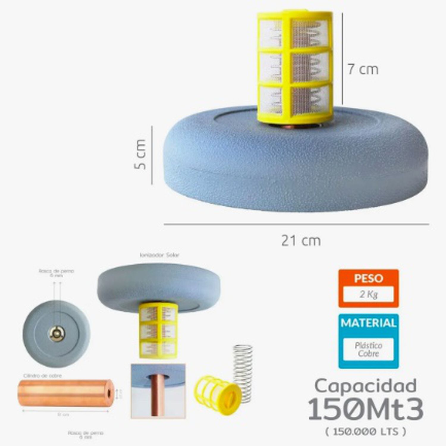 Ionizador Solar Filtro Piscina 150.000 Litros image number 1.0