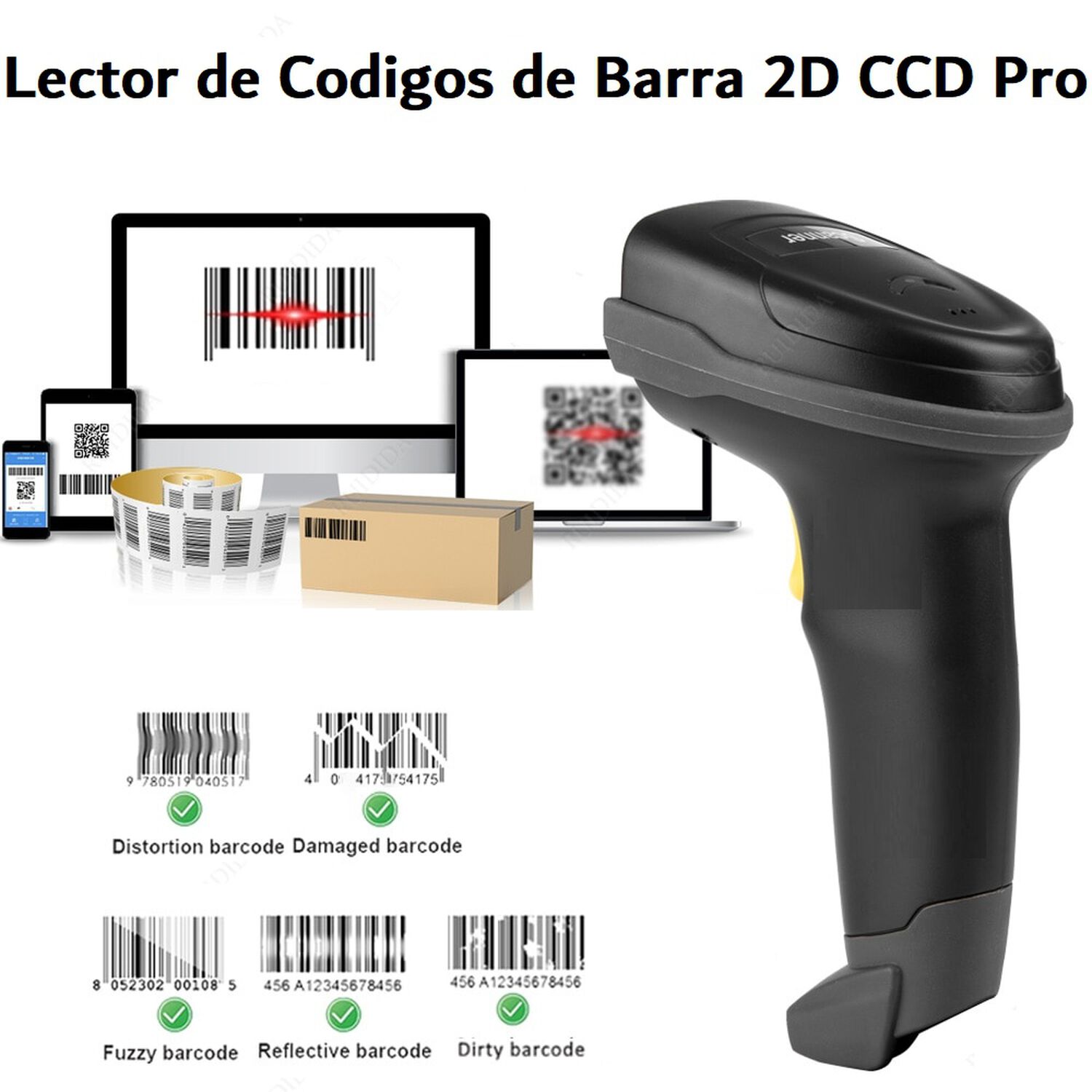 Lector De C&oacute;digos De Barra Usb 32 Bit Con Soporte Bsc2800x image number 7.0