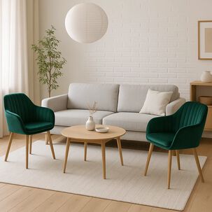 Pack De 2 Butacas Sitiales Poltrona Diamante Terciopelo - Verde Pack De 2 Butacas Sitiales Poltrona Diamante Terciopelo - Verde