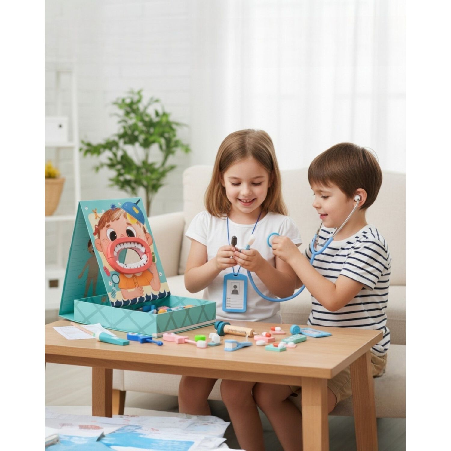 Juego De Roles Dentista Set Odont&oacute;logo Ni&ntilde;os Premium image number 7.0