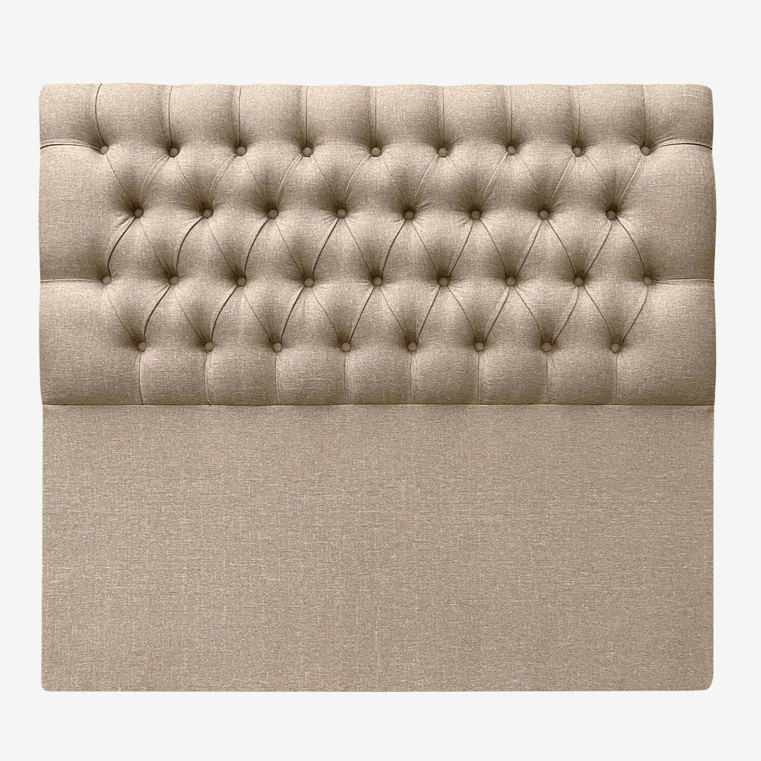 Respaldo De Cama Capiton&eacute; Premium Lino Beige Super King image number 1.0