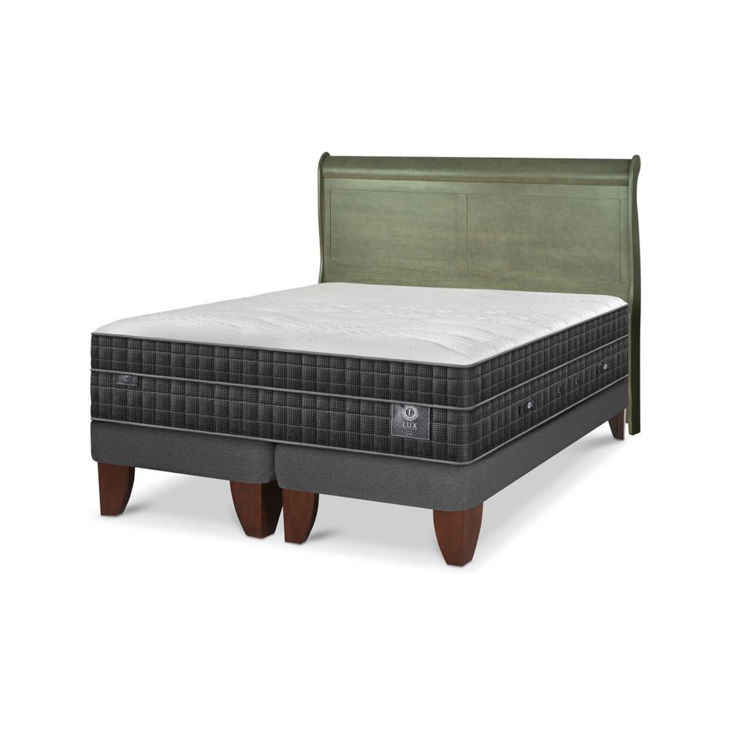 Cama Europea Cic Lux / 2 Plazas / Base Dividida + Respaldo image number 4.0
