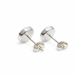 Aros Lapisl&aacute;zuli Circular Plata 950 Tornillo Mariposa Mujer Elegantes Piedra Azul