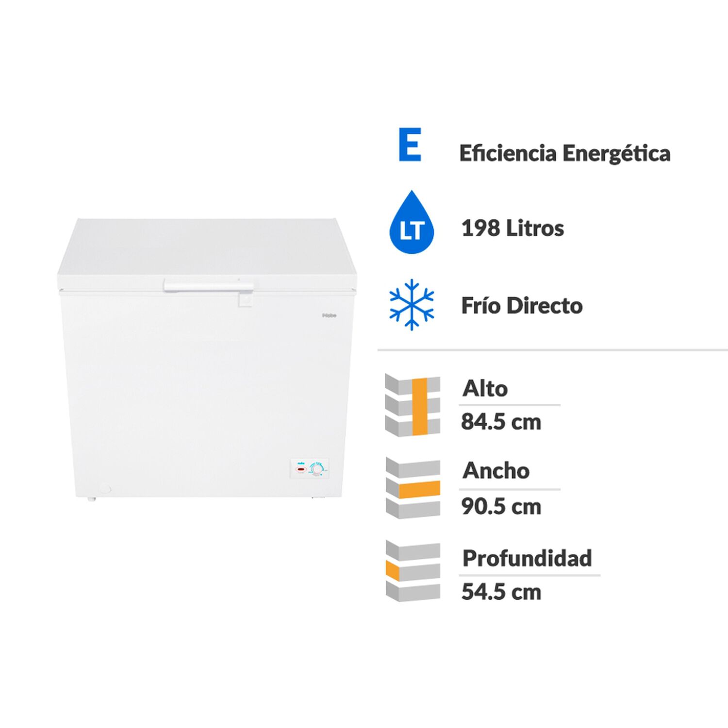 Freezer Horizontal Mabe FDHMHM200PPLB0 / Fr&iacute;o Directo / 198 Litros / E image number 1.0
