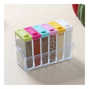 Especiero 6 Frascos Rectangular Ideal Cocina Organizador