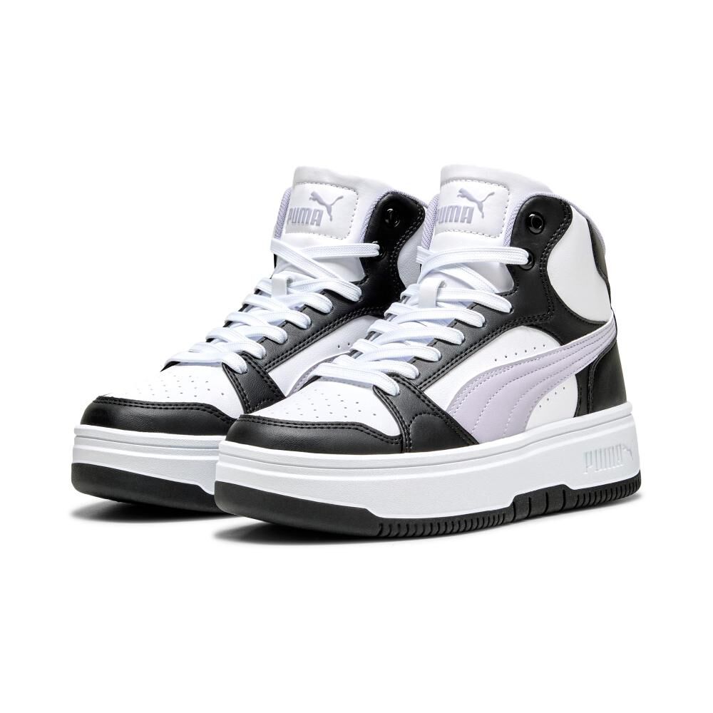 Zapatilla Urbana Mujer Puma Rebound Femme Mid Black-lilac Crush- White image number 0.0