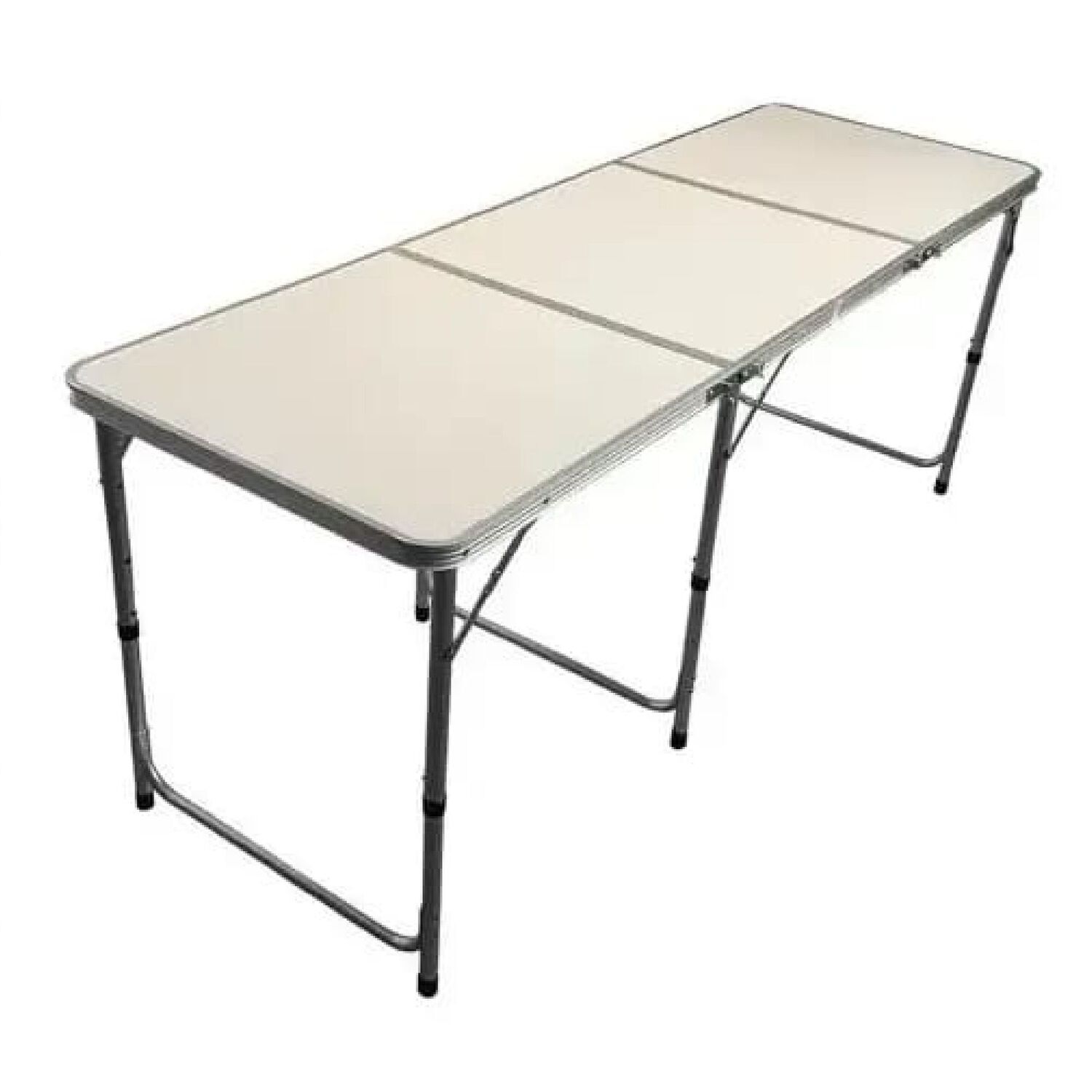 Mesa Plegable Port&aacute;til Tipo Maleta 180x60cm Blanca. image number 0.0