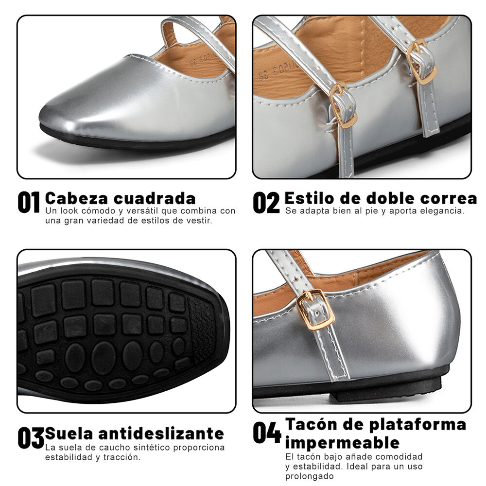 Ballerina Casual Mujer Moda Charol Plano Weide You503 image number 8.0