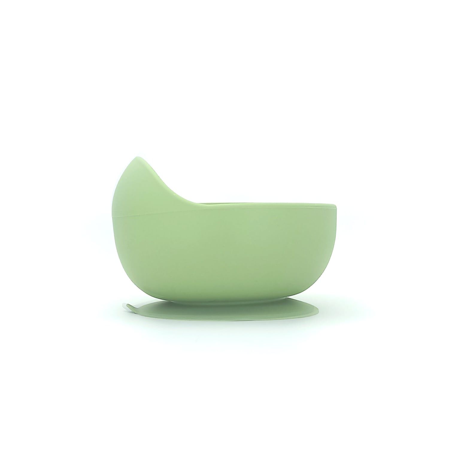 Plato Silicona Con Cuchara Verde Oliva image number 3.0