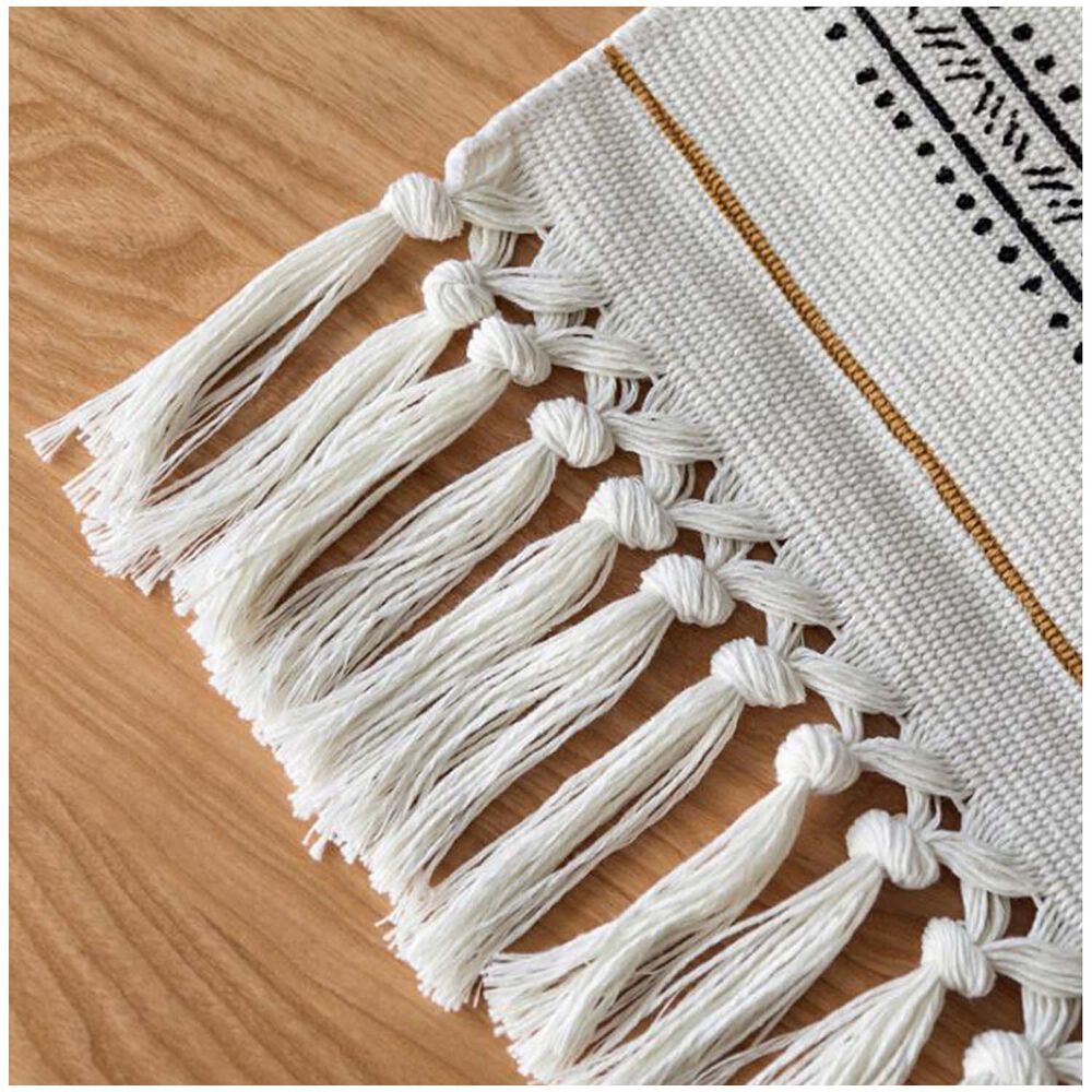 Camino De Mesa De Lino Tejido Con Dise&ntilde;o 35*180cm Mod05 image number 3.0