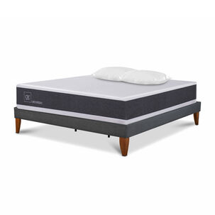 Cama Europea Cic New Ortopedic / King / Base Normal + Almohadas