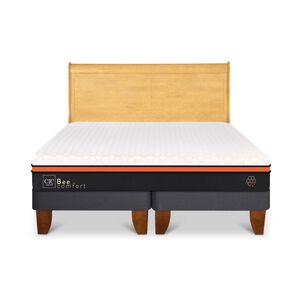 Cama Europea Cic Beecomfort / 2 Plazas / Base Dividida + Respaldo