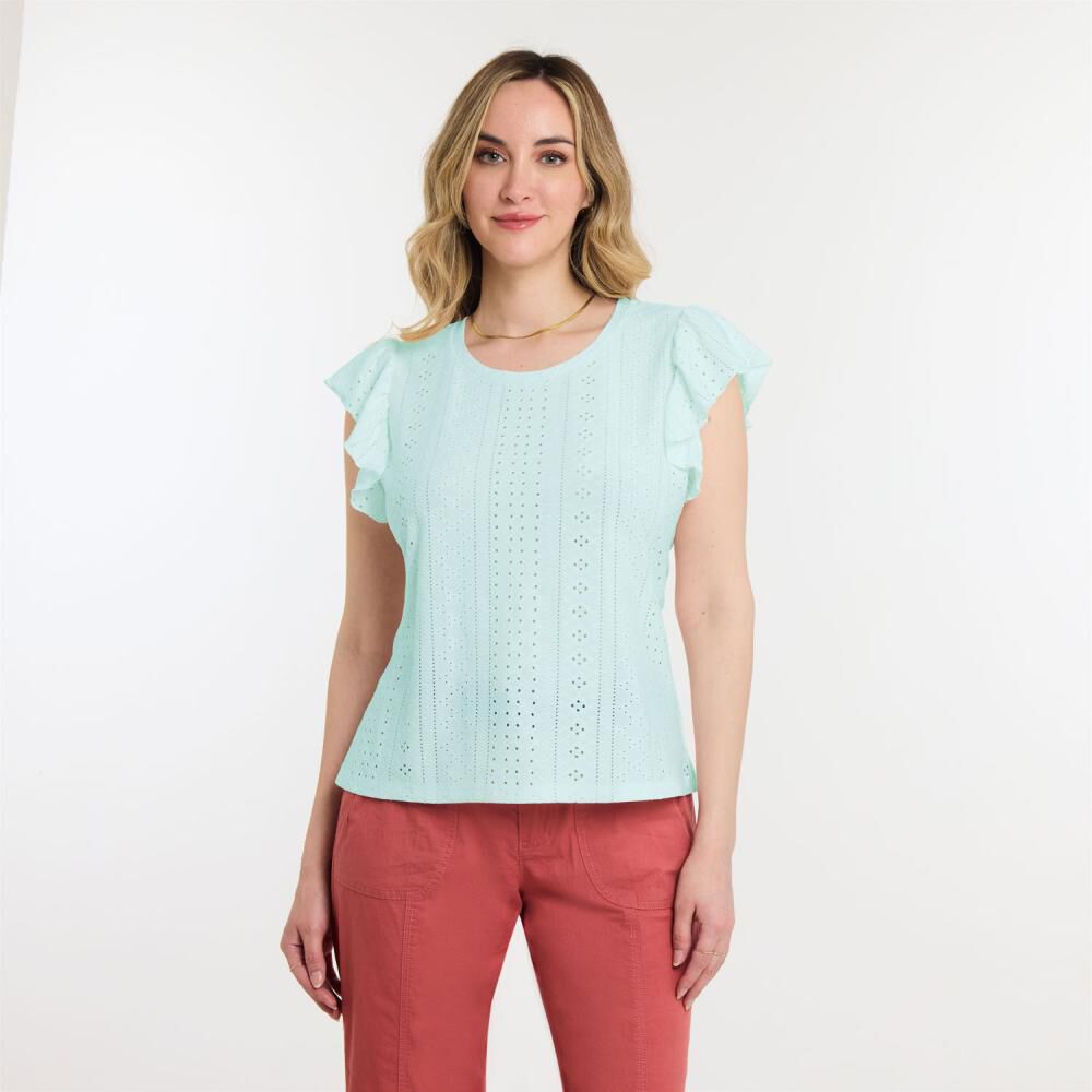 Polera Brodery Manga Corta Cuello Redondo Mujer Geeps image number 0.0