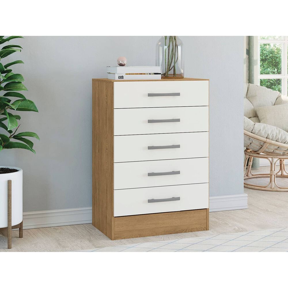 C&oacute;moda Yardas Carla Blanco / Angel&iacute;n 5 Cajones image number 1.0