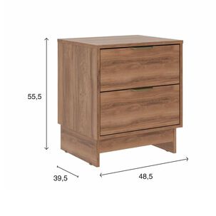 Velador Fit 2 Cajones Canela